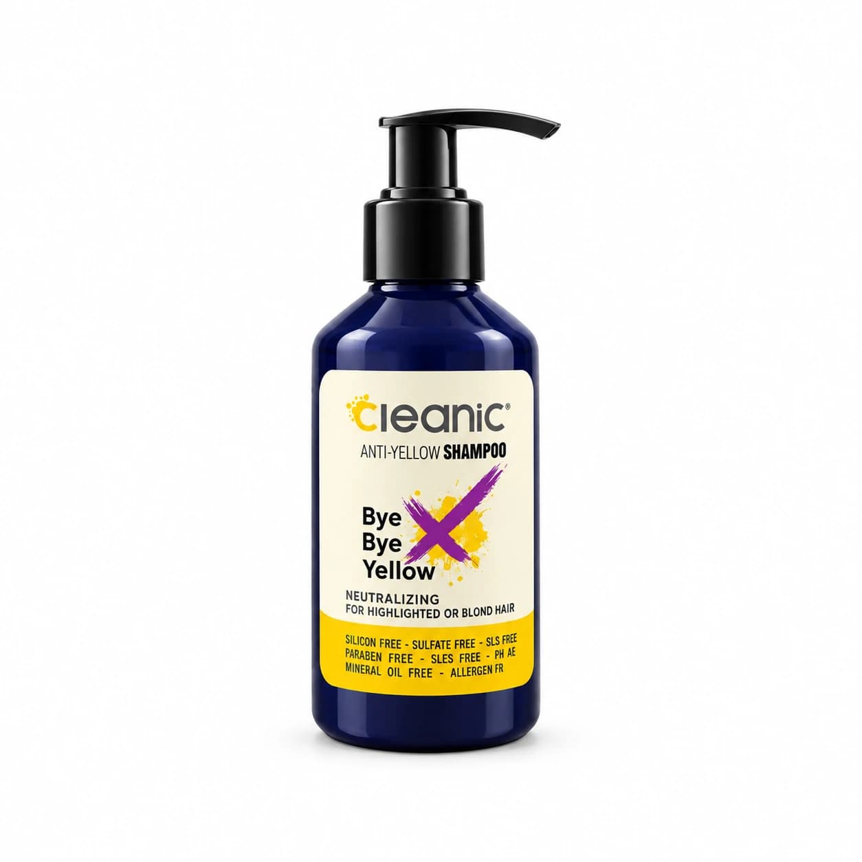 cleanic - شامپو ضد زردی بدون سولفات کلینیک کیندی حجم 150 میلی لیتر