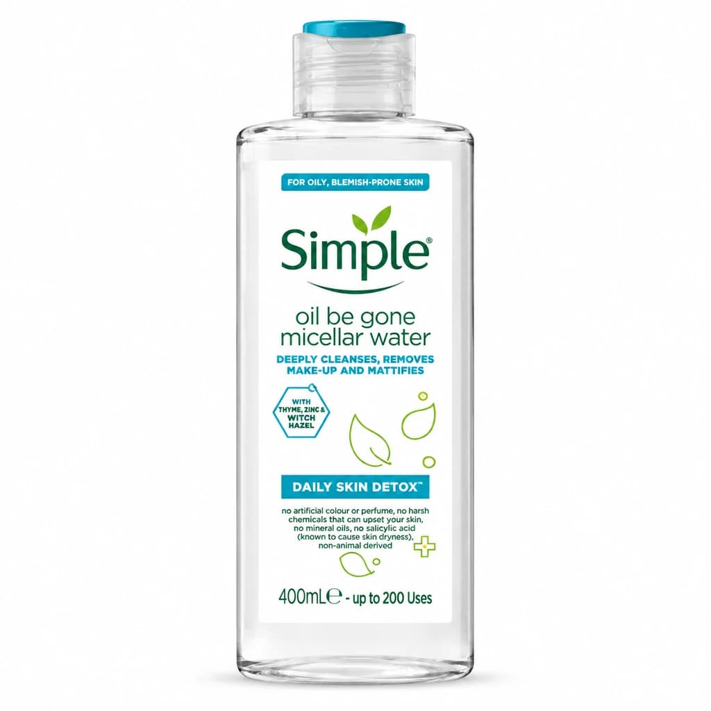 simple - میسلار واتر پوست چرب مدل Daily Skin Detox Oil Be Gone