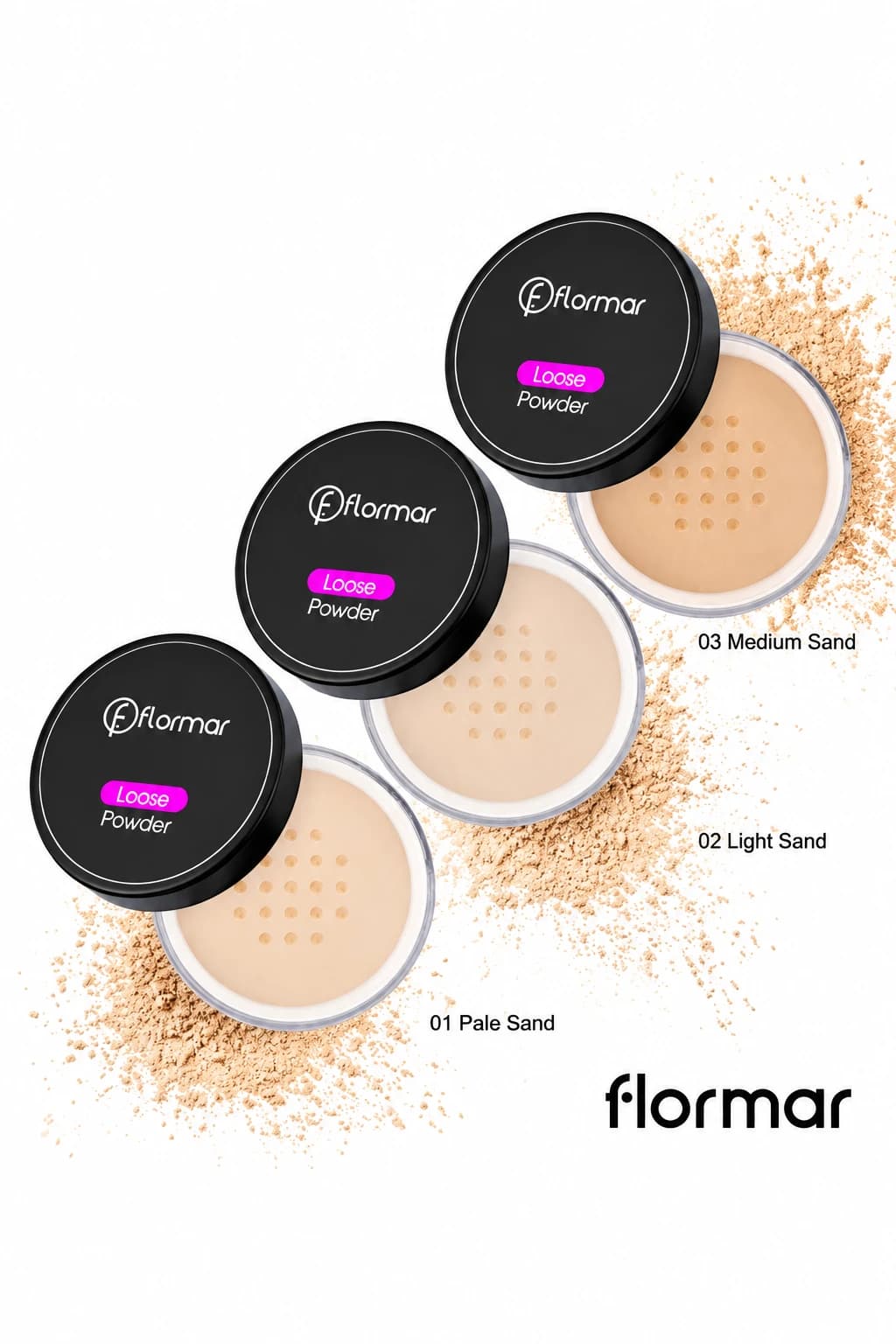 flormar - پودر فیکس رنگی و تثبیتکننده آرایش فلورمار Flormar Loose Fixing Powder